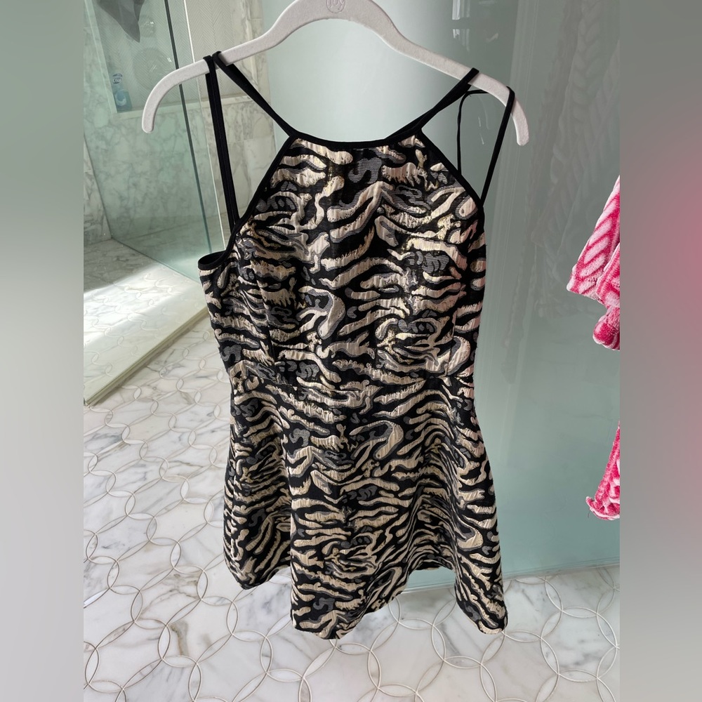 Fancy gold-lined cocktail dress